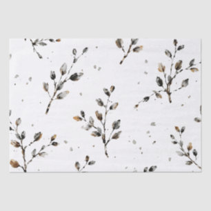 Delicate Eucalyptus Branches Botanical Design Tissue Paper