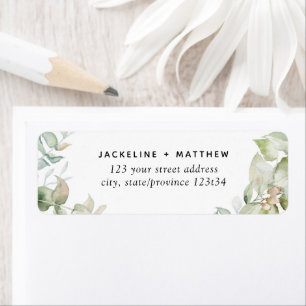 Delicate Eucalyptus Elegant Greenery, Adress Label