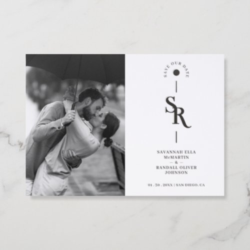 Delicate Exquisite Black Wedding Initials TLW26 Letterpress Photo Cards