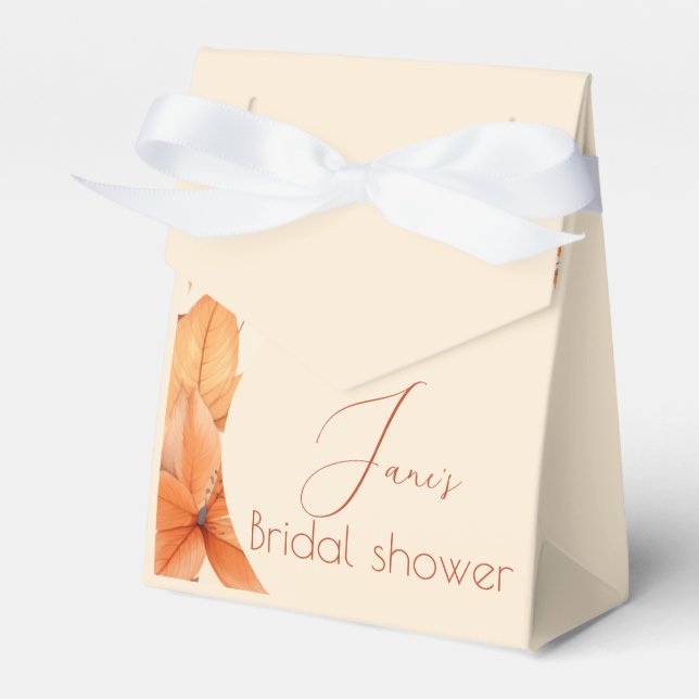  Delicate fall floral  bridal shower  Favor Boxes (Front Side)