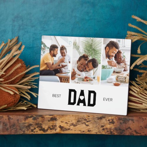 Delicate Fathers Day Best Dad Ever Photo Collage Plaque