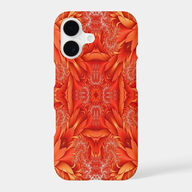 Delicate Feather Fractal Design - red Case-Mate iPhone Case (Back)