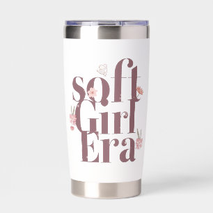 Delicate Feminine Script with Flowers Insulated Tumbler