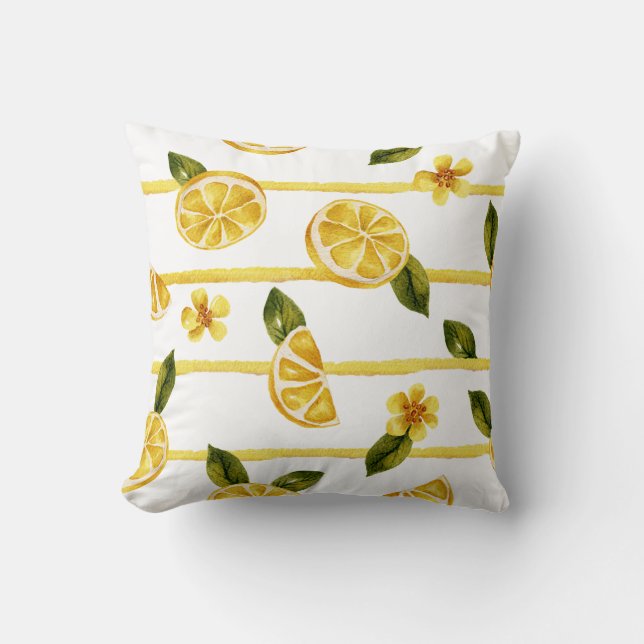 Delicate Fern Patterns Throw Pillow (Front)