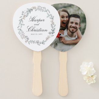Geetery 24 Sets Folding Fans Wedding Fans Bamboo Hand Held Paper Fans with  Thank Cards and Gift Bags for Wedding Guests Party Favors Bridal Shower
