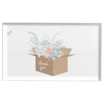 Delicate floral baby shower place card holder