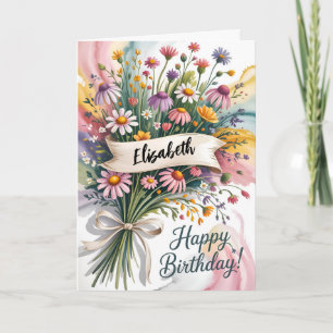 Delicate Floral Birthday Card