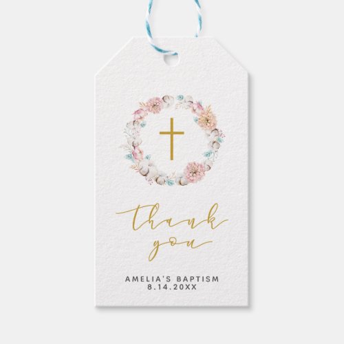Delicate Floral  Cotton Thank You Gift Tags