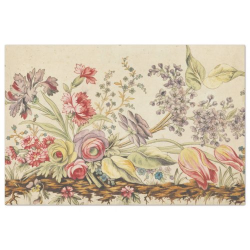 Delicate floral decoupage paper