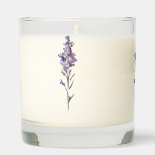 Delicate floral design scented candle