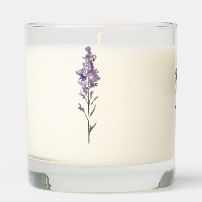 Delicate floral design scented candle (Front)