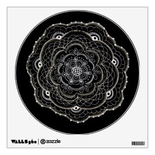 Delicate Floral Doilie Doodle Wall Decal