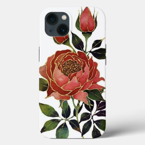 Delicate Floral Elegance iPhone 13 Case