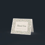 Delicate Floral Frame Thank You Card<br><div class="desc">Customize the text for your event; open full editor to remove the photo or crop and adjust placement of your own.</div>