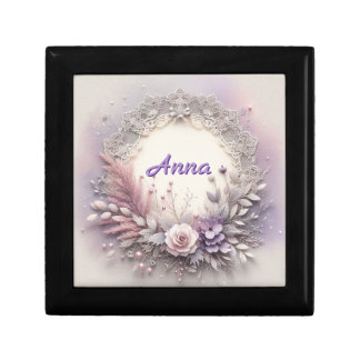 Delicate Floral Frame With Lace Details Gift Box