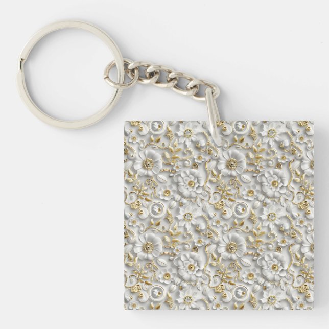  Delicate Floral  Keychain (Front)
