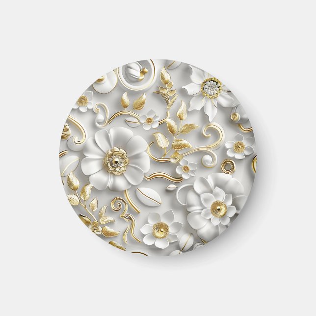  Delicate Floral  Magnet (Front)