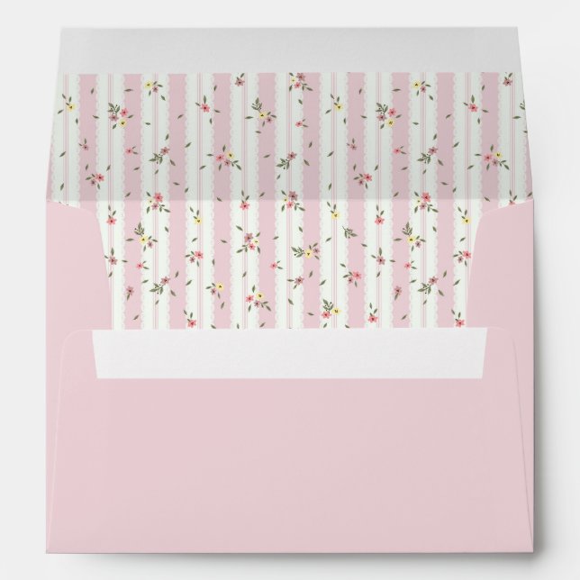 Delicate Floral Pattern Interior Envelope (Back (Bottom))