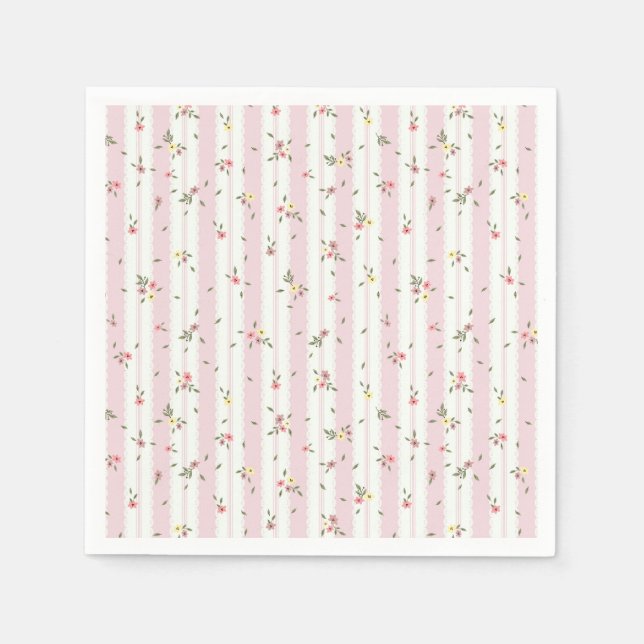 Delicate Floral Pattern  Napkins (Front)