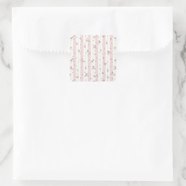 Delicate Floral Pattern Sticker (Bag)