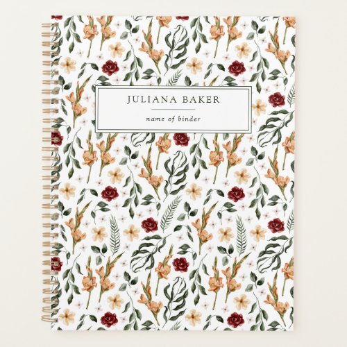 Delicate Floral Personalized Planner