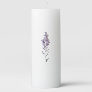 Delicate floral pillar candle