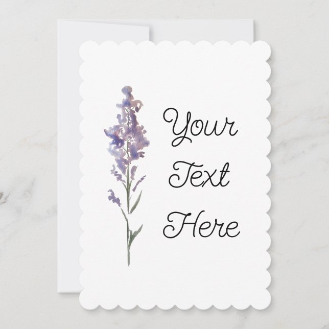 Delicate floral Postcard-style Invitation Card (Front)