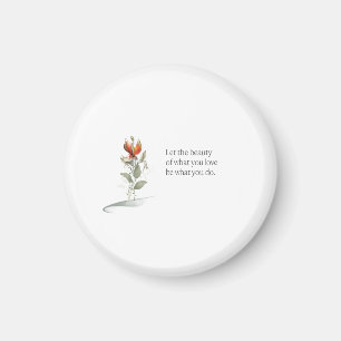 Delicate floral quote magnet