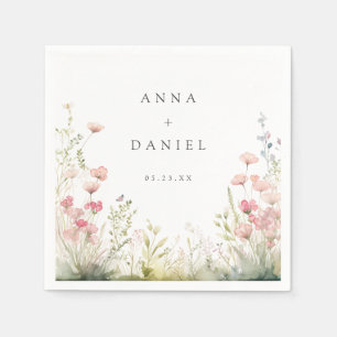 Delicate Floral Wedding Napkins