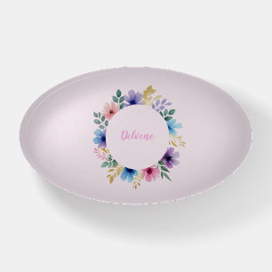 Delicate Floral Wreath Paperweight