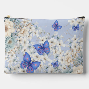 Delicate Florals & Butterflies Make-up Bag