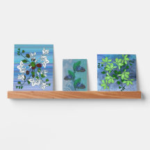 Delicate Florals in Blue,White,Lemon