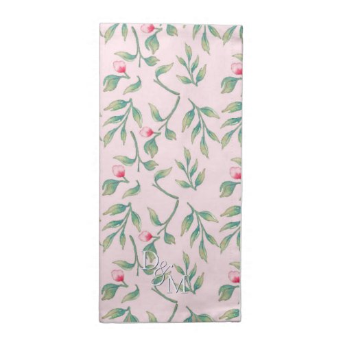 Delicate Florals Nosegay Pink Floral  Cloth Napkin