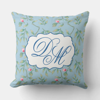 Delicate Florals Omphalodes Blue Throw Pillow