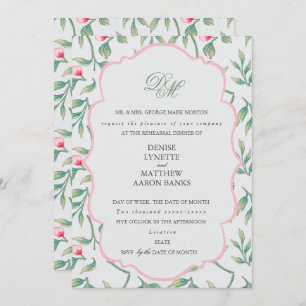 Delicate Florals Rehearsal Dinner Invitation