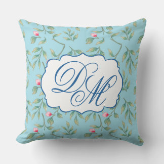 Delicate Florals Spun Sugar  Throw Pillow