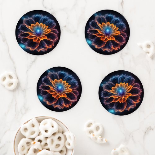 Delicate Flower Floating in the Universe  Coaster Set