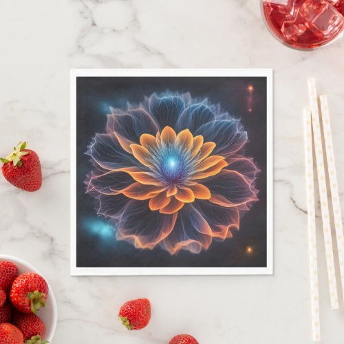Delicate Flower Floating in the Universe  Napkins
