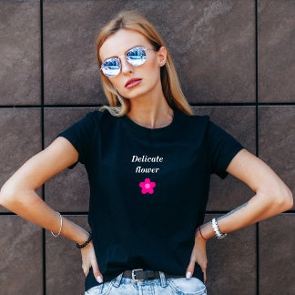 Delicate Flower motorcycle t-shirt for women