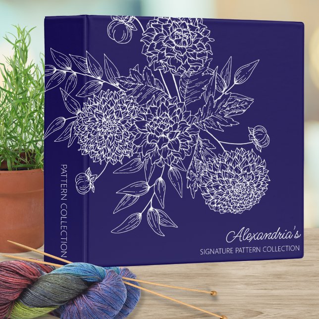 Delicate Flower Pattern Keeper 3 Ring Binder (Creator Uploaded)