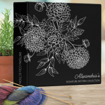 Delicate Flower Pattern Keeper 3 Ring Binder