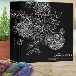 Delicate Flower Pattern Keeper 3 Ring Binder