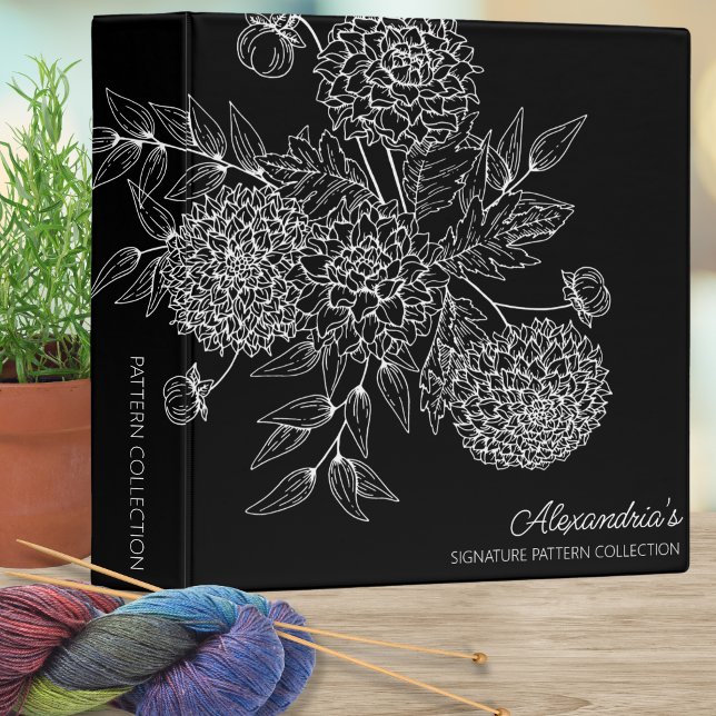 Delicate Flower Pattern Keeper 3 Ring Binder (Creator Uploaded)