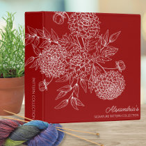 Delicate Flower Pattern Keeper 3 Ring Binder