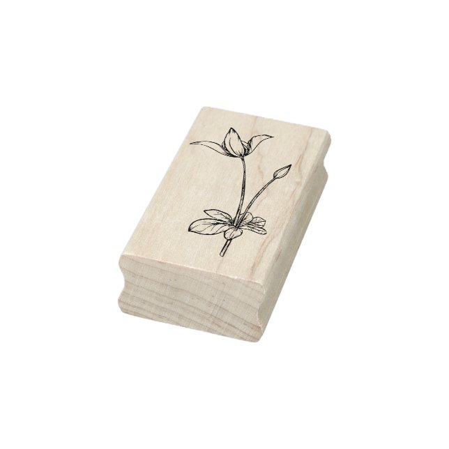 Delicate Flower Stem Art Stamp (Stamp)