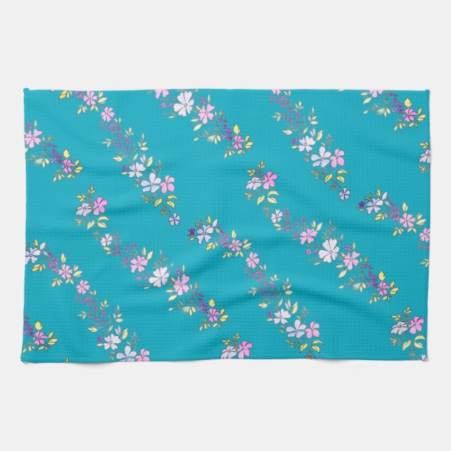 Delicate flowering branches  kitchen towel (Horizontal)