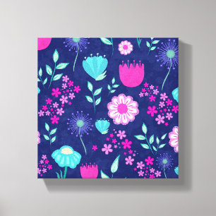 Delicate Flowers and Botanical Details Canvas Print