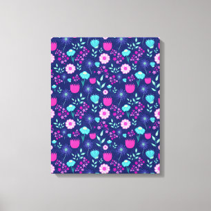 Delicate Flowers and Botanical Details Canvas Print