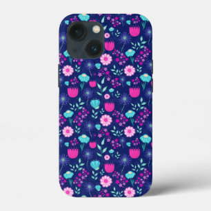 Delicate Flowers and Botanical Details iPhone 13 Mini Case