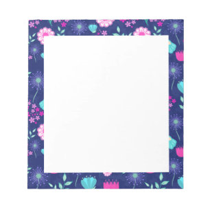 Delicate Flowers and Botanical Details Notepad